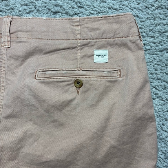 American Eagle Shorts Mens 32 Classic Flex Chino Lived In Distressed Casual Pink - Picture 4 of 5